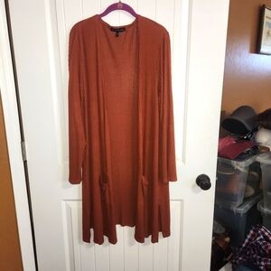 Rust Long Cardigan By Derek Heart. Sz 2x